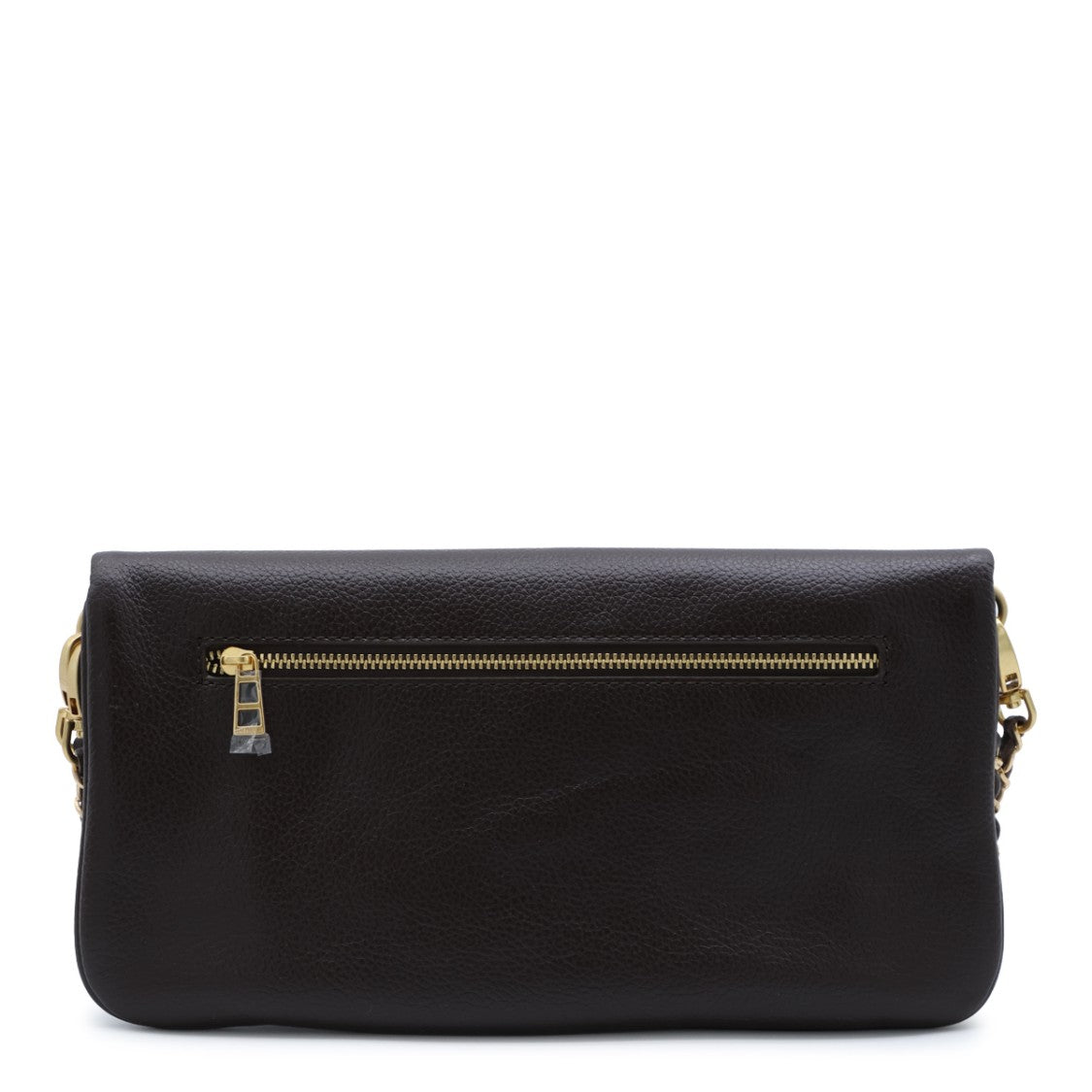 Zadig & Voltaire Rectangular Textured Leather Bag With Gold-Tone Winged Emblem