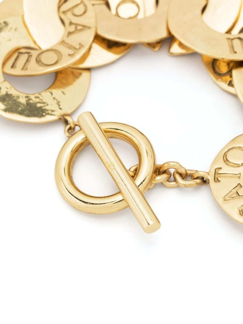 Patou Hammered-Effect Gold-Plated Coin Bracelet