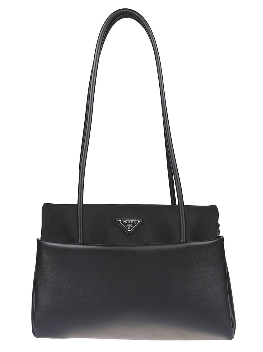 Prada Rectangular Handbag With Flap Closure