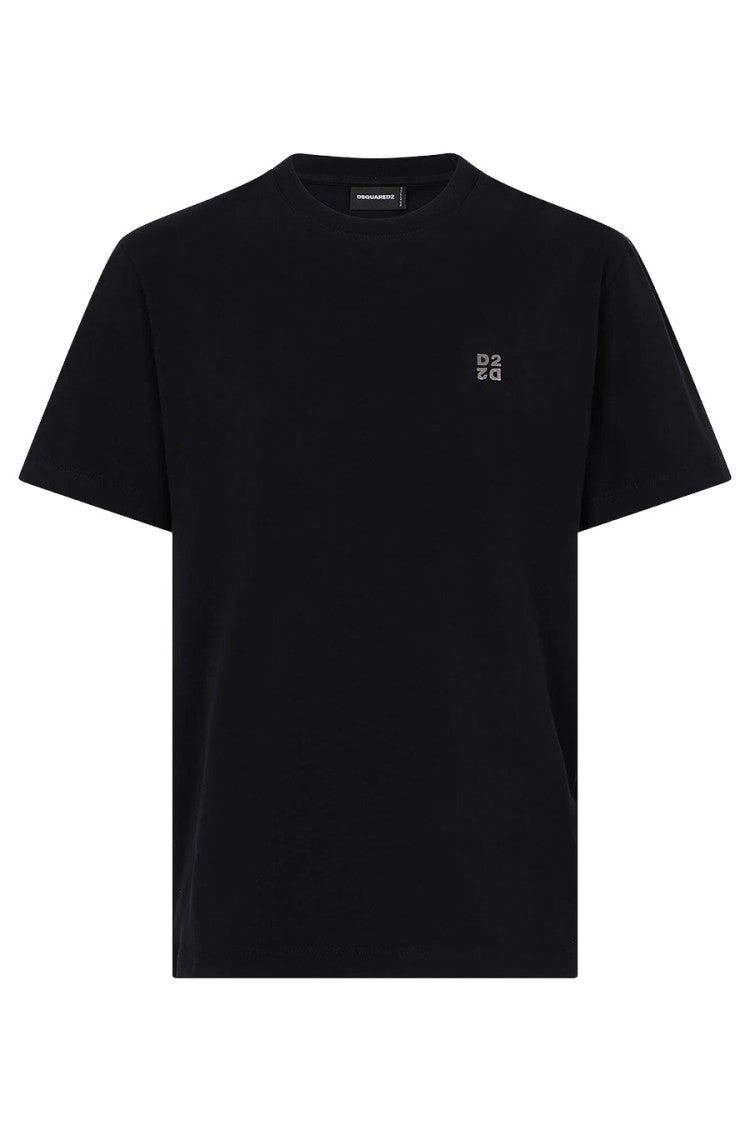 Dsquared2 Black Cotton Logo T-Shirt