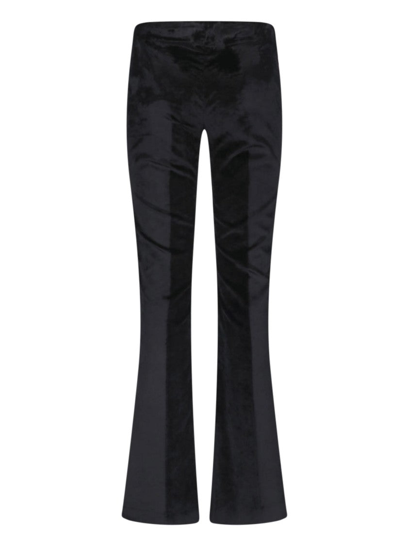 Dondup Black Velvet Cut-Out Bootcut Pants