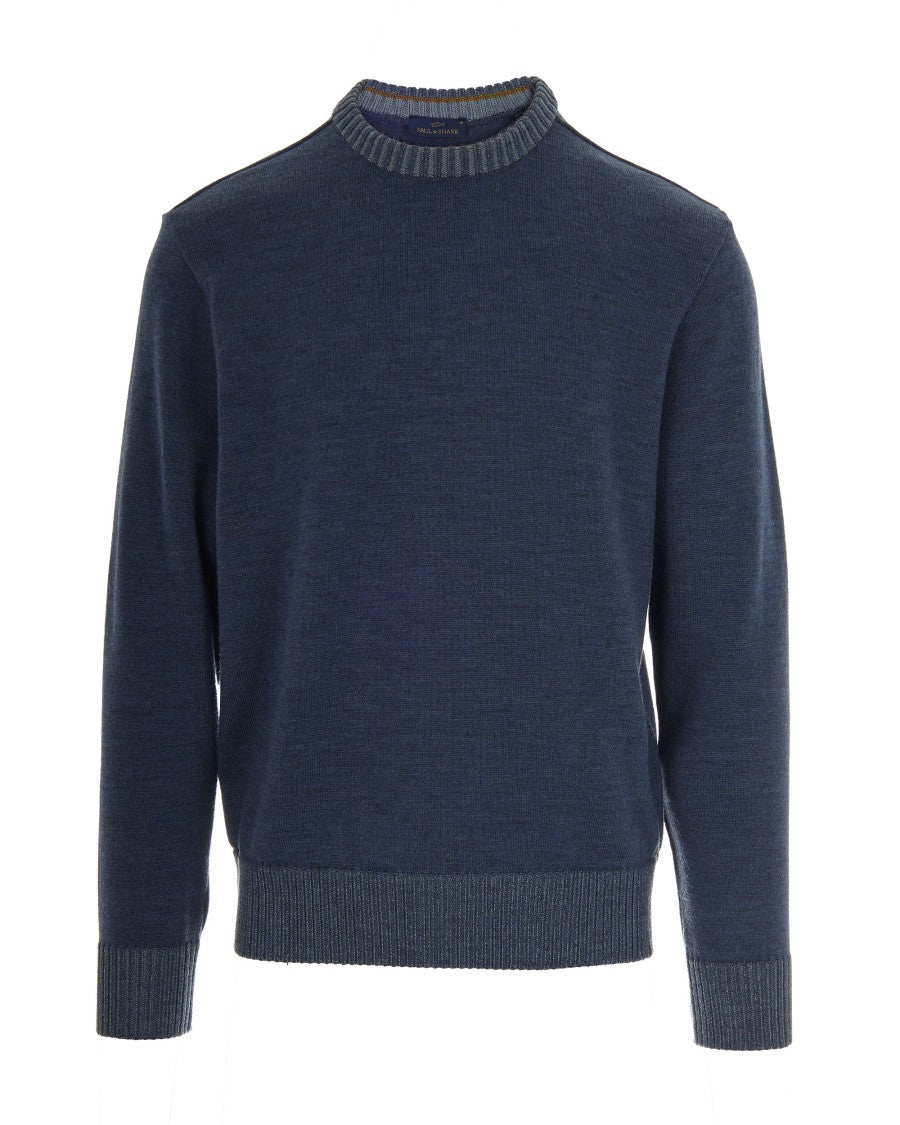 Paul & Shark Blue Wool Sweater
