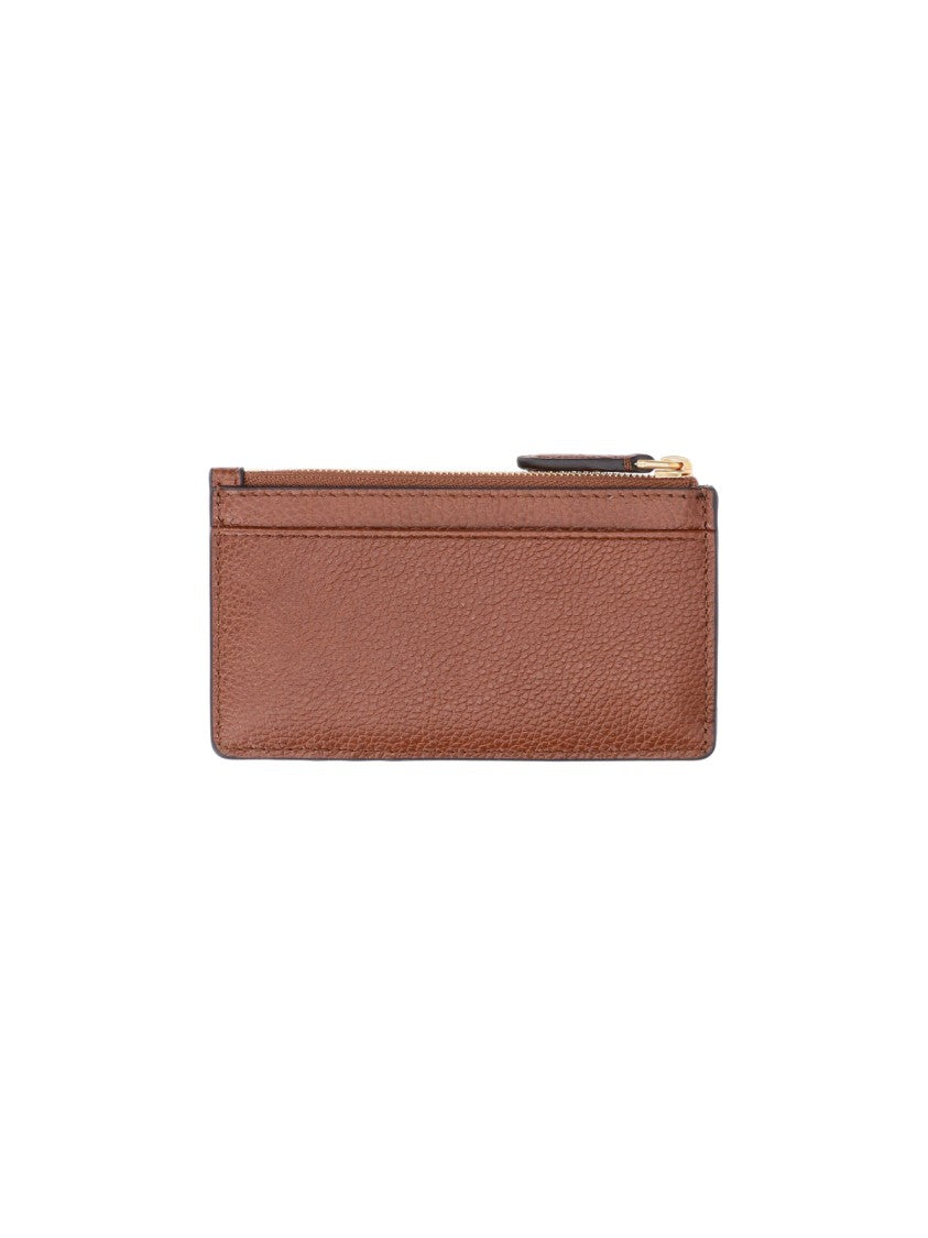 Mulberry Brown Continental Calf Leather Card Case