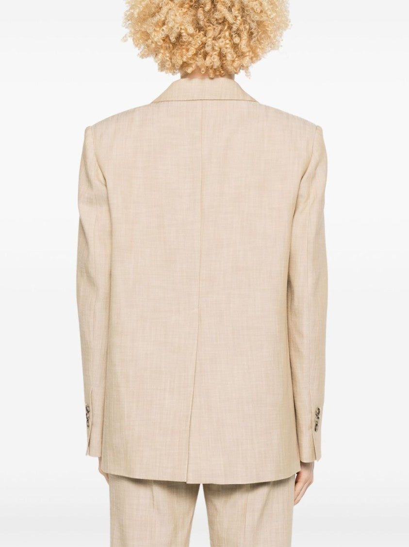 Pinko Beige Double-Breasted Jacket
