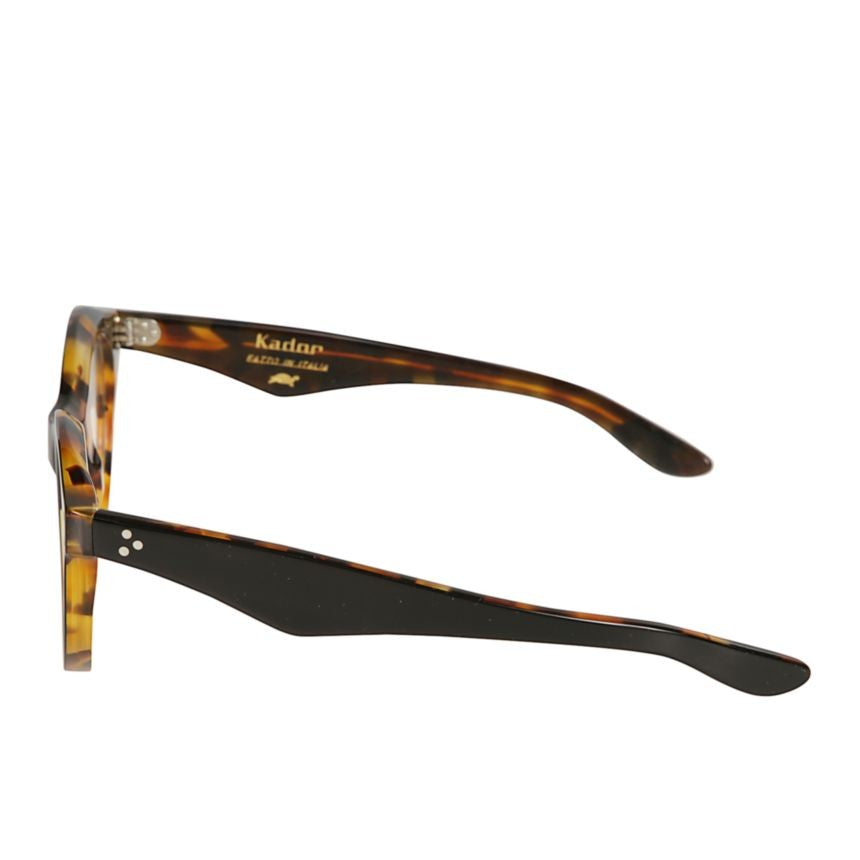 Kador Thick Thick Tortoiseshell Pattern Sunglasses With Tapered Black Temples