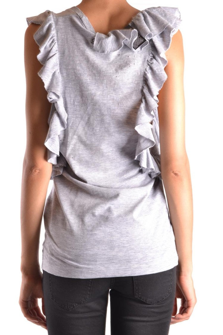 Dsquared2 Light Grey Ruffled Detail Top