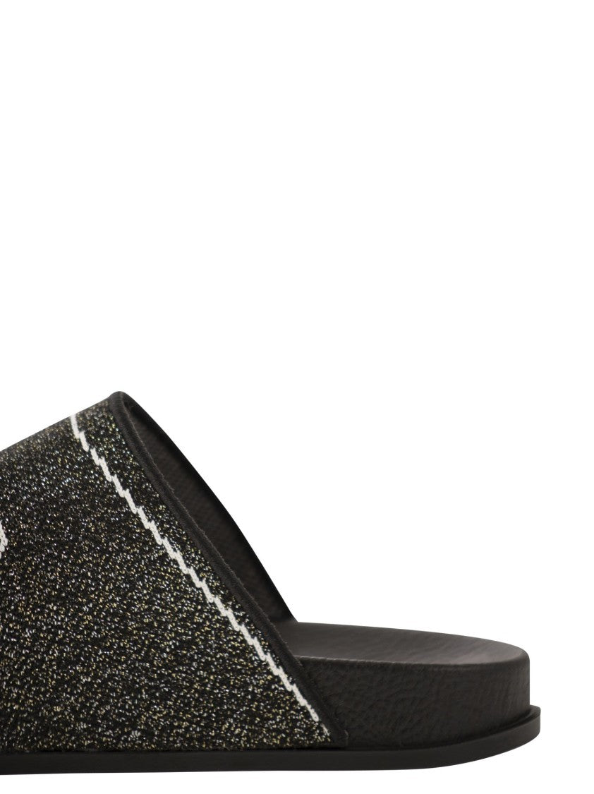 Marni Jacquard Design Sandals With Anatomical Rubber Insole