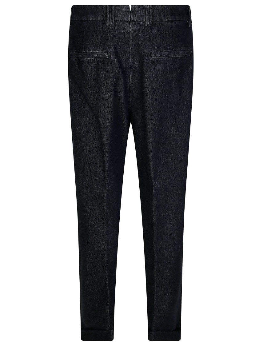 Berwich Black Tailored Pleated Formal Pants