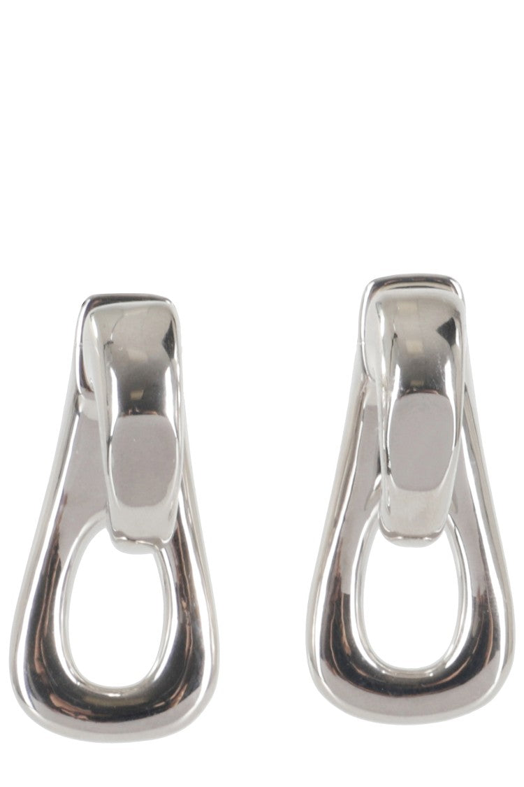 Rabanne Contemporary Geometric Silver-Effect Earrings