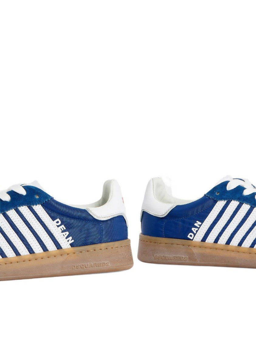 Dsquared2 Blue Silk And Nylon Lace Sneakers
