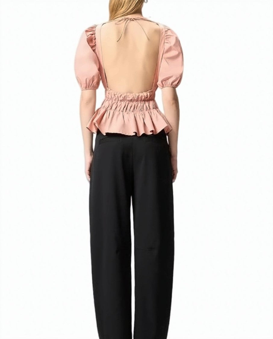 Pinko Joandra Cotton Poplin Crop Top