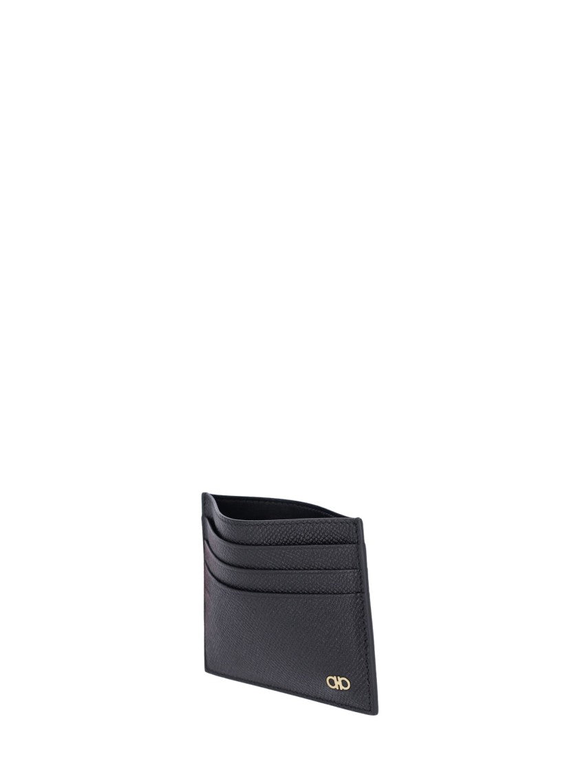 Ferragamo Micro Gancio Calf Leather Wallet