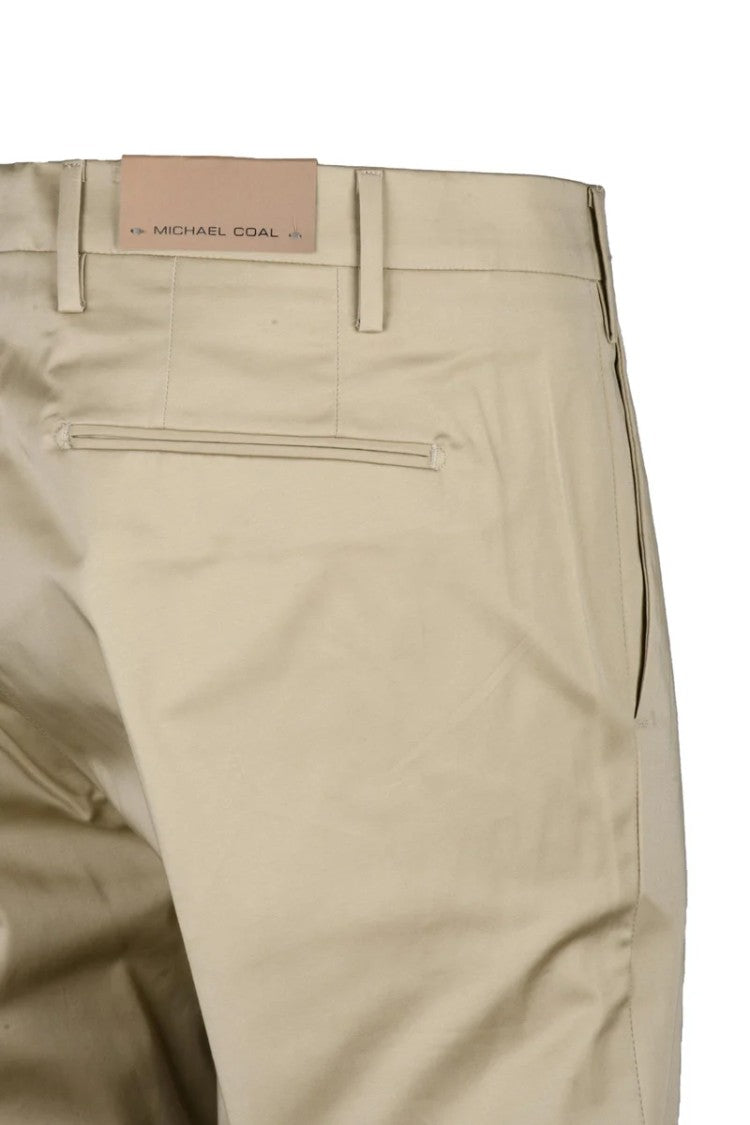 Michael Coal Cotton Stretch Pants - Turquoise