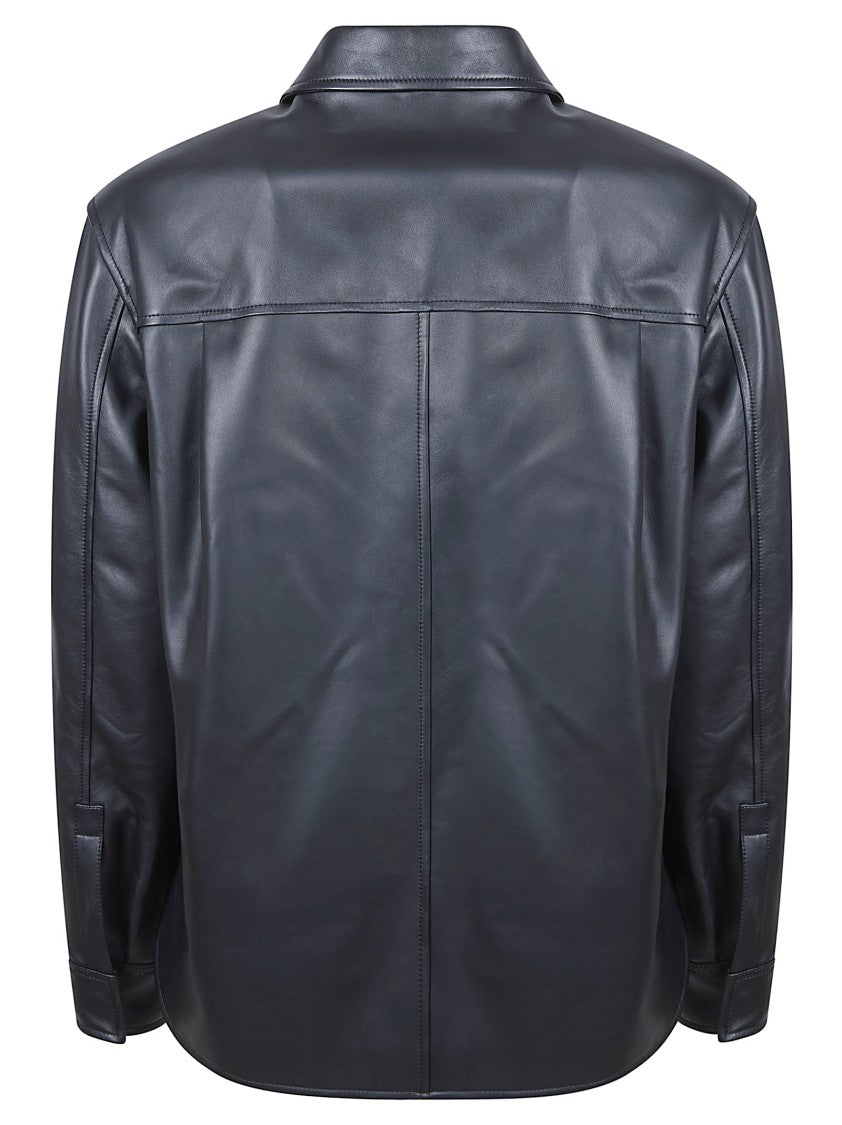 Loewe Lamb Leather Overshirt With Concealed Closure