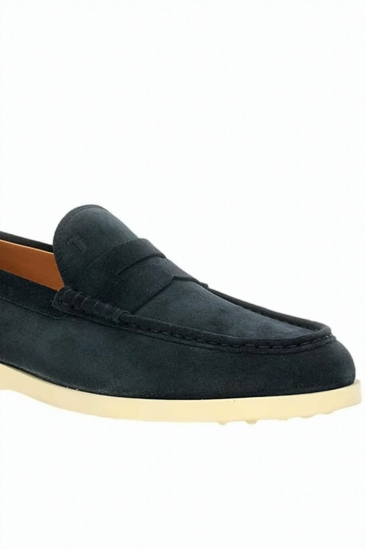 Tod's Suede Loafers With Rounded Toe