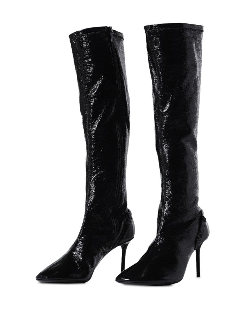 Courrèges Knee-High Boots With Textured Finish