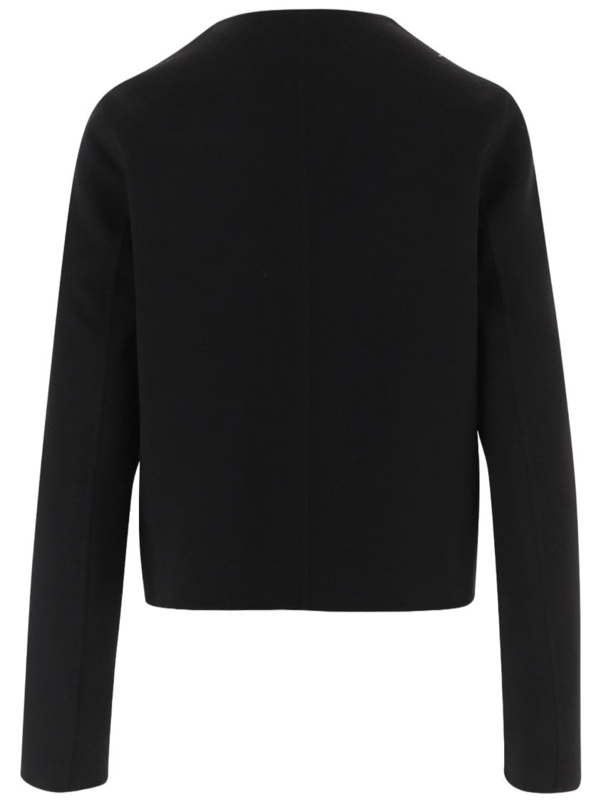 Salvatore Ferragamo Black Golden Buttons Wool Jacket