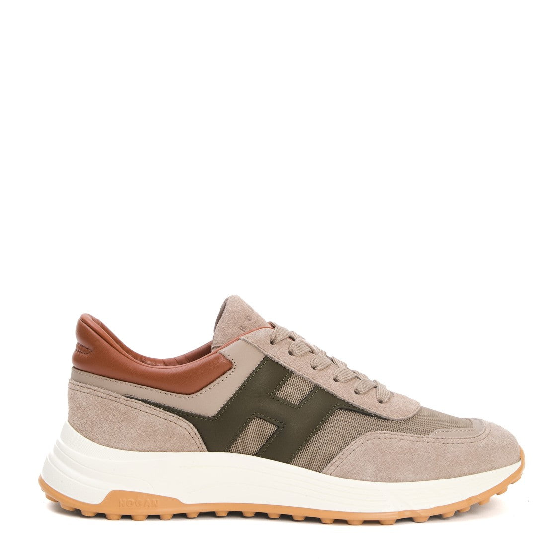 Hogan Hyperlight Cam Mud Fabric H Green Sneakers