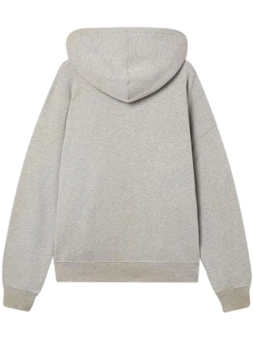Golden Goose Grey Drawstring Hood Cotton Hoodie