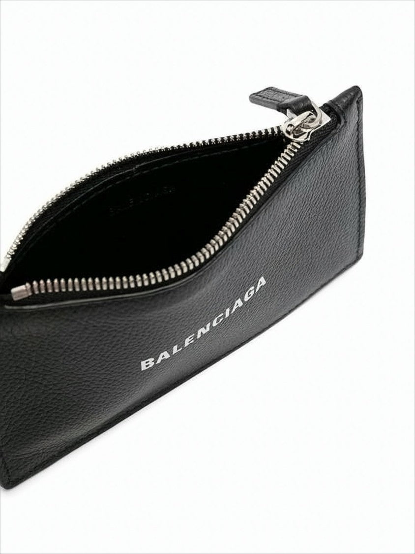 Balenciaga Textured Calf Leather Card Wallet
