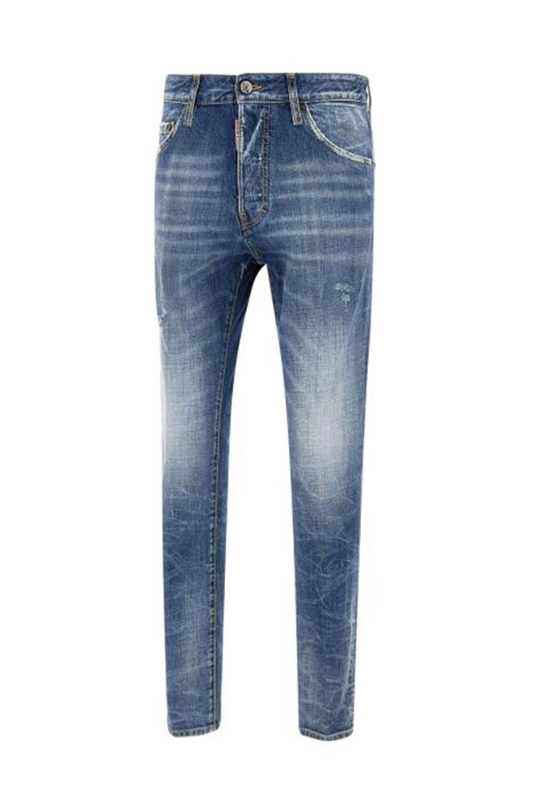 Dsquared2 Slim-Fit Blue Wash Denim Jeans With Classic Five-Pocket Design