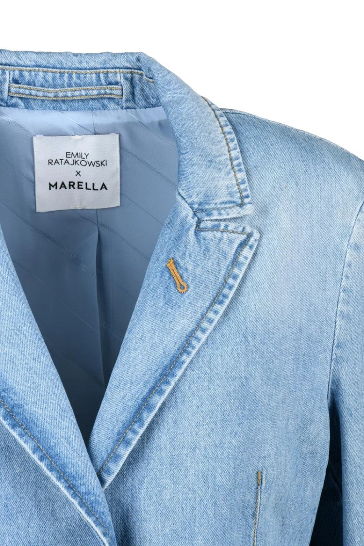 Ratajkowski X Marella Denim Jacket - Light Blue