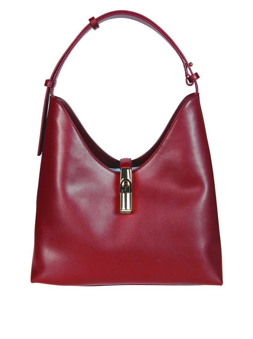 Furla Teardrop-Shaped Hobo Bag With Single Handle And Minimalist Design