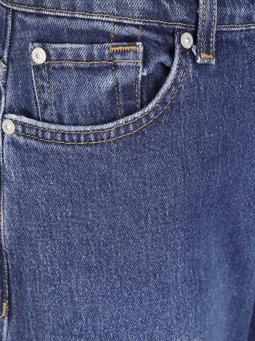 7 For All Mankind Five-Pocket, Wide-Leg Jeans