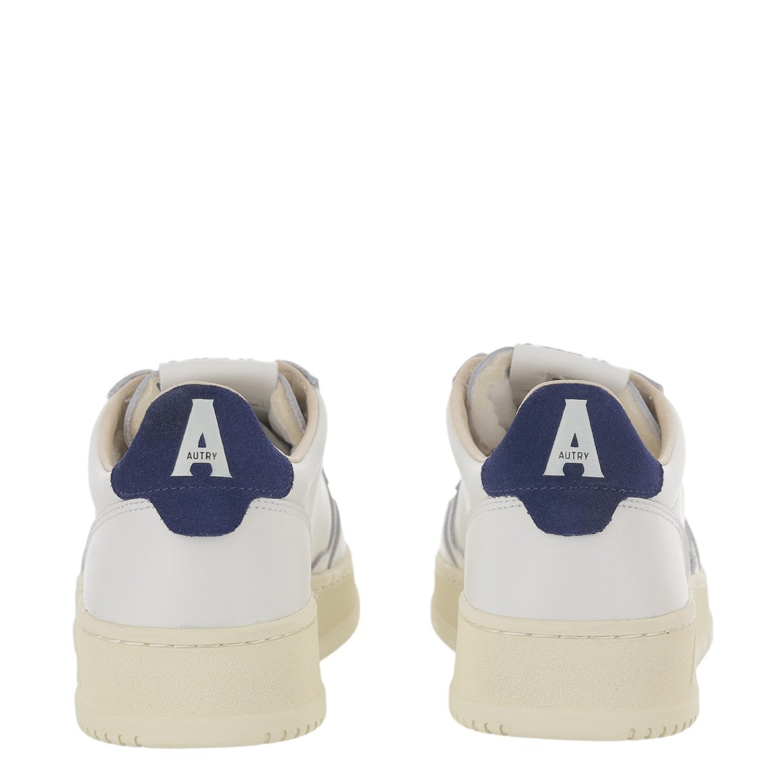 Autry White/Navy Suede Heel Leather Sneakers