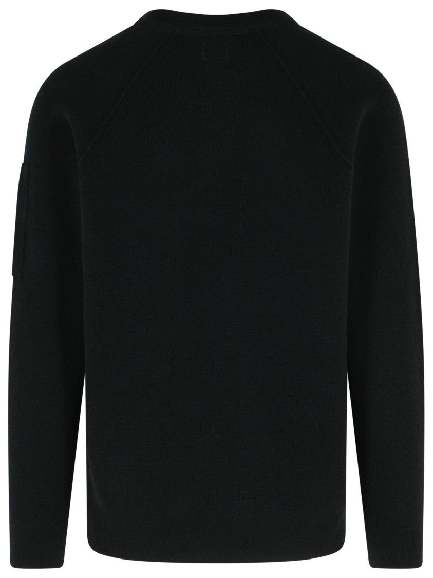C.P. Company Grs' Black Wool Blend Sweatshirt