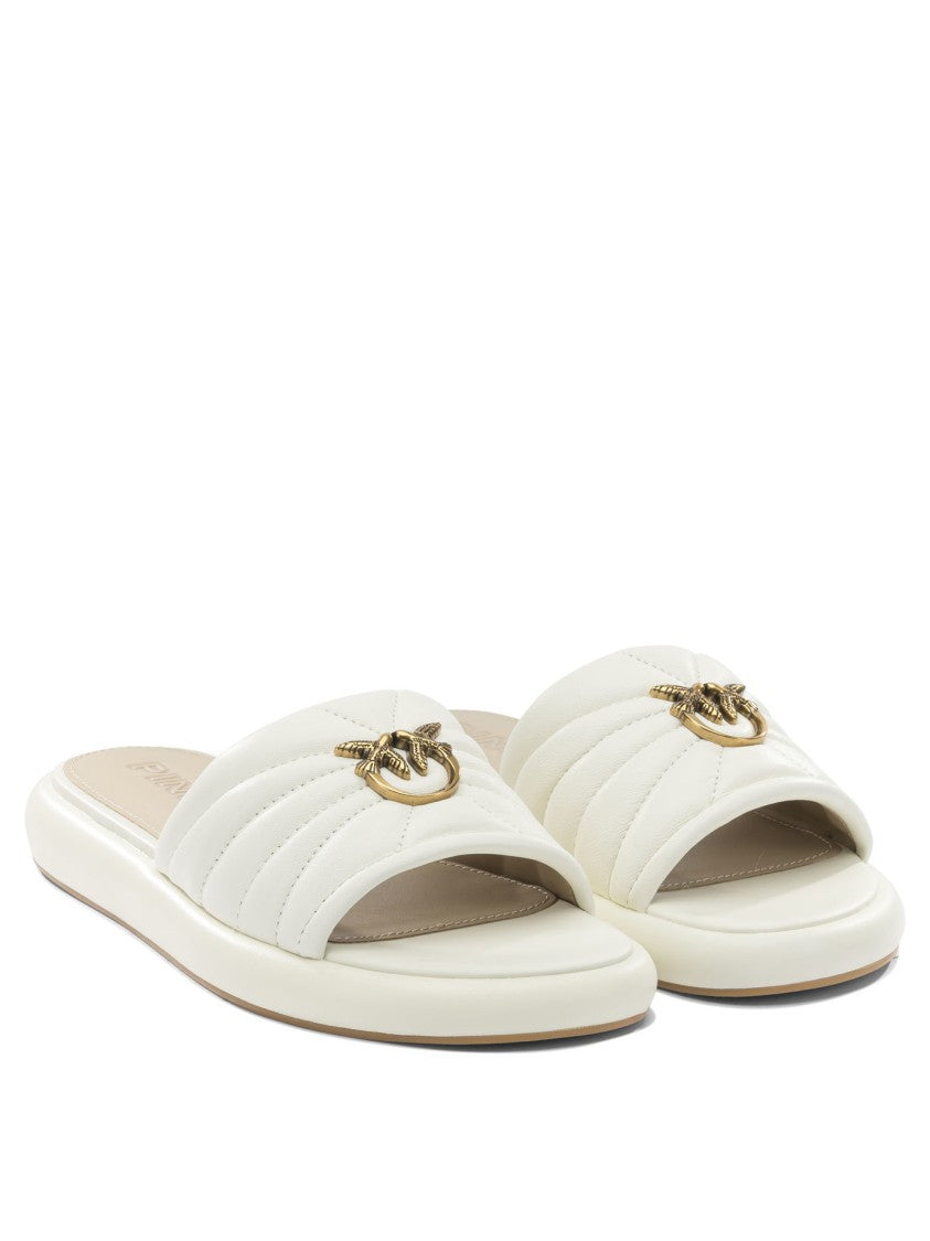 Pinko Quilted Leather Sandals