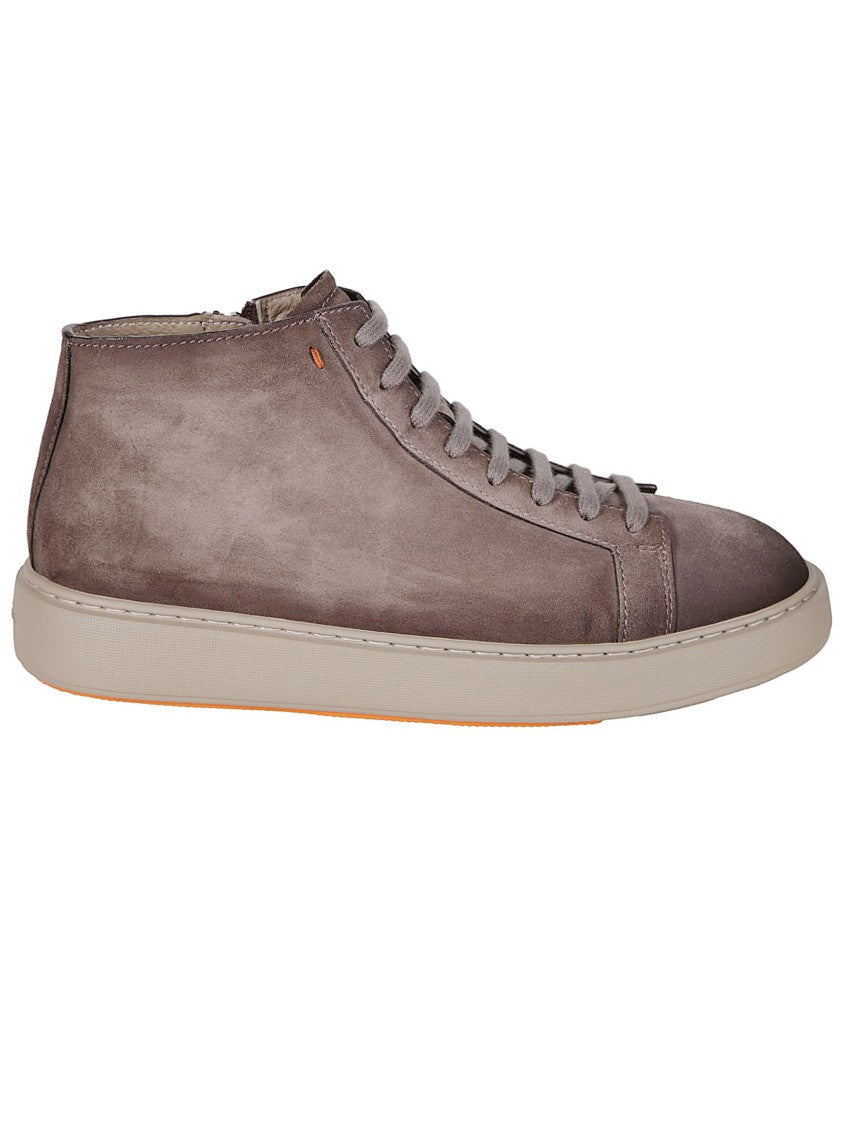 Santoni Mid-Top Sneakers With Matte Finish