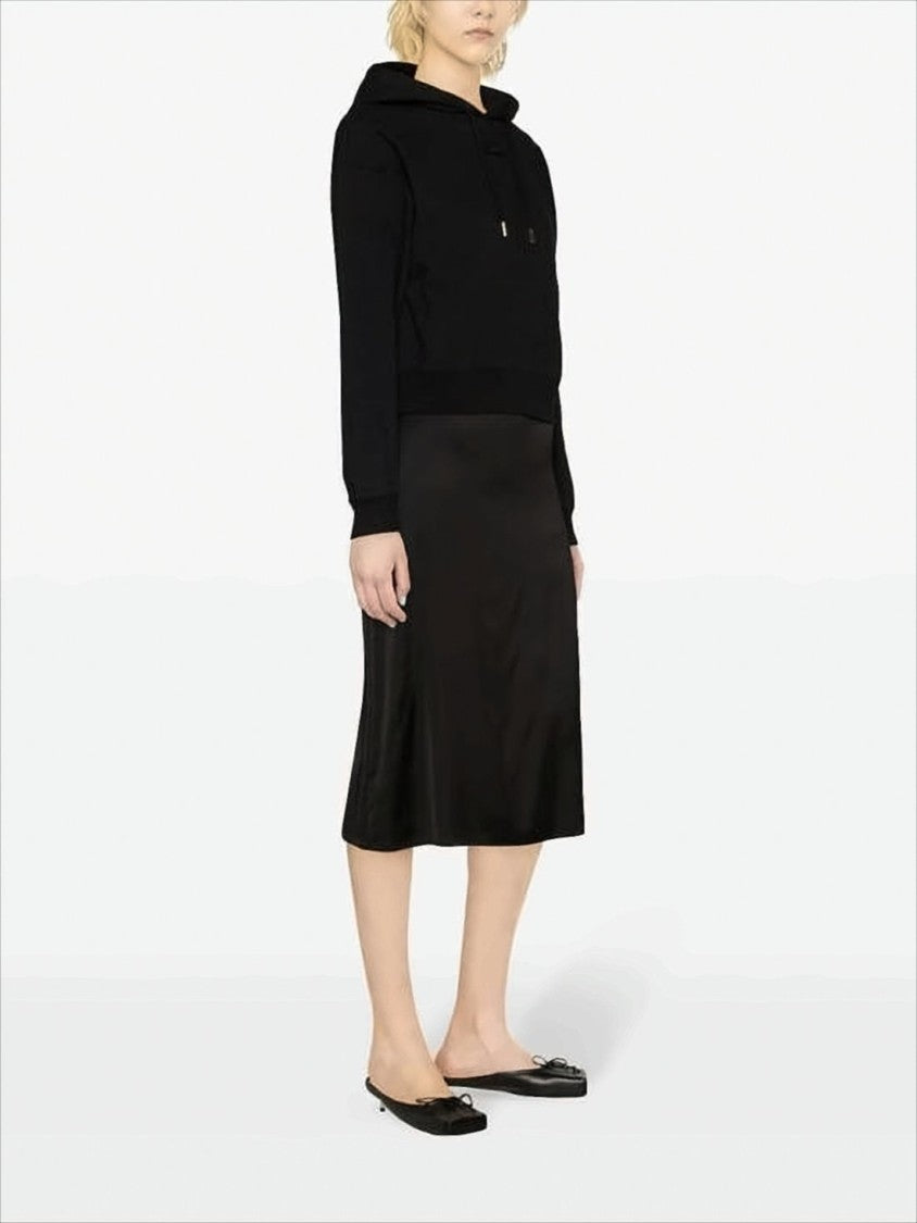 Jacquemus Cropped Drawstring Hoodie With Minimalist Design