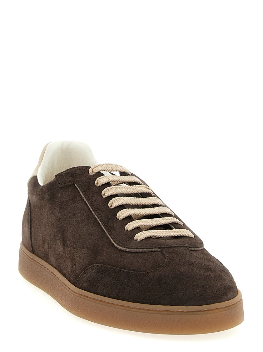 Brunello Cucinelli Washed Suede Sneakers