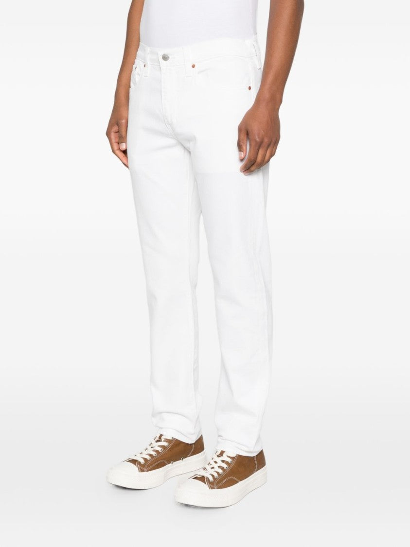 Levi's Straight-Leg White Jeans With Five-Pocket Design