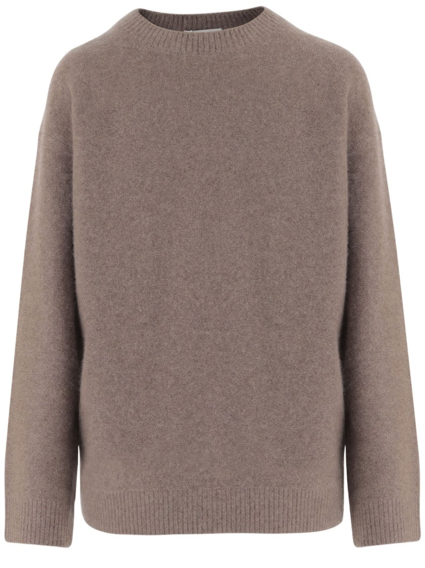 Vince Ribbed Edge Cashmere Sweater With Classic Crew Neck
