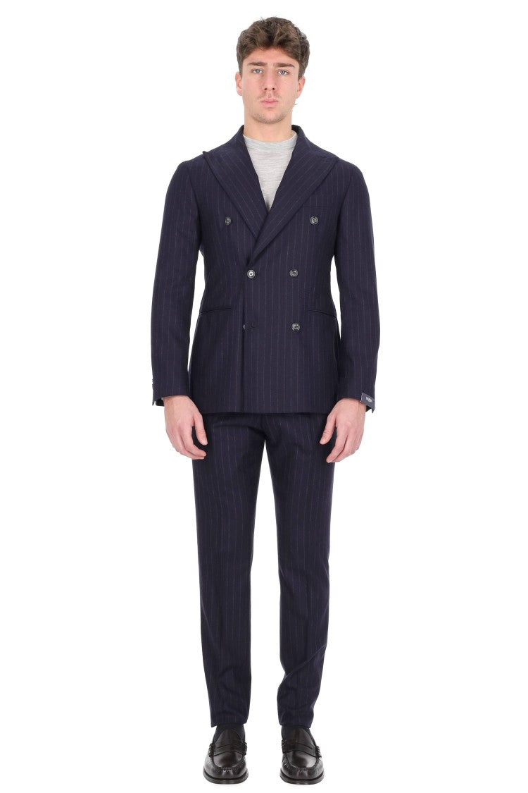 Barba Double-Breasted Pinstripe Wool Comfort Suit