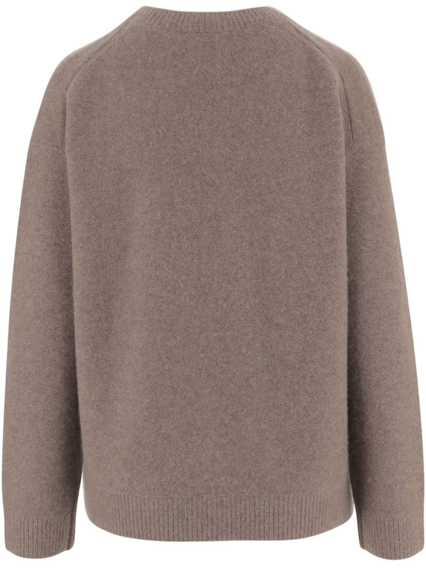 Vince Ribbed Edge Cashmere Sweater With Classic Crew Neck