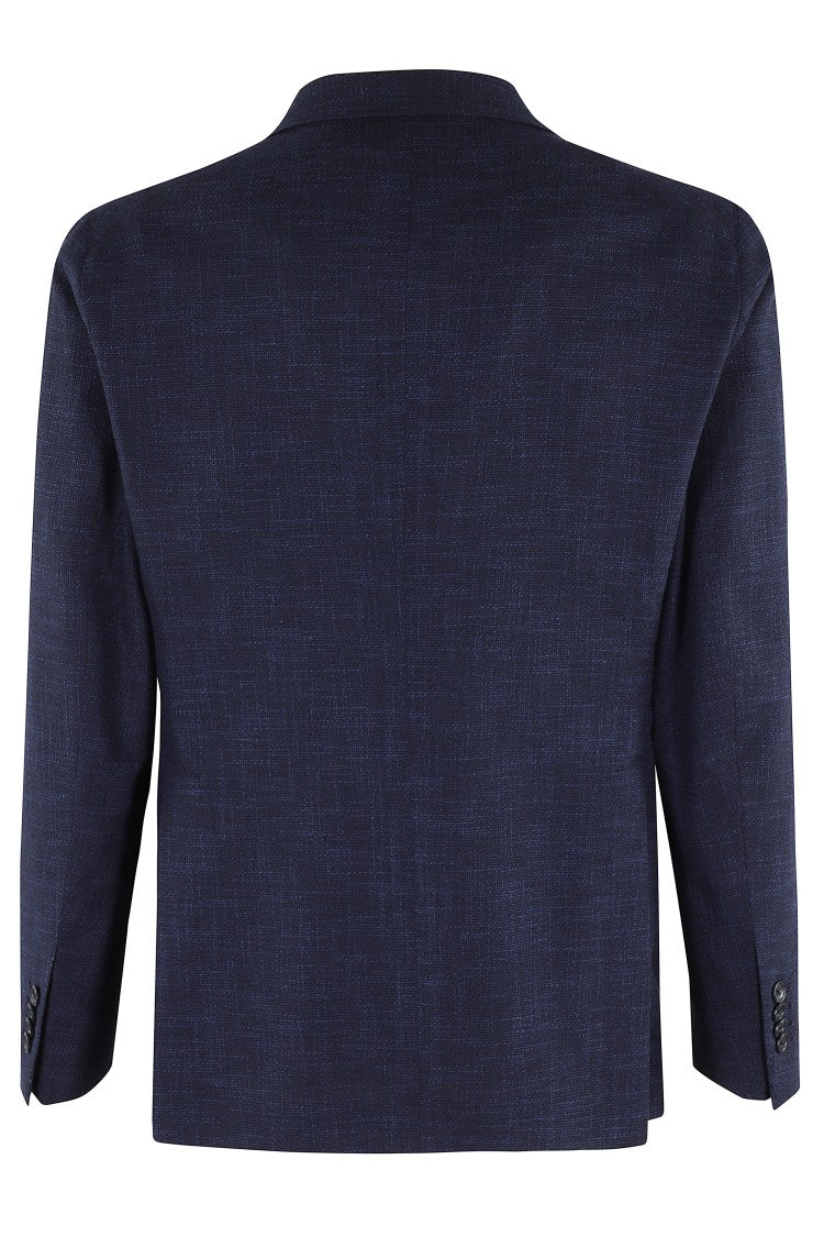 Tagliatore Single Breasted Wool Silk Cotton Tuoia Effect Jacket