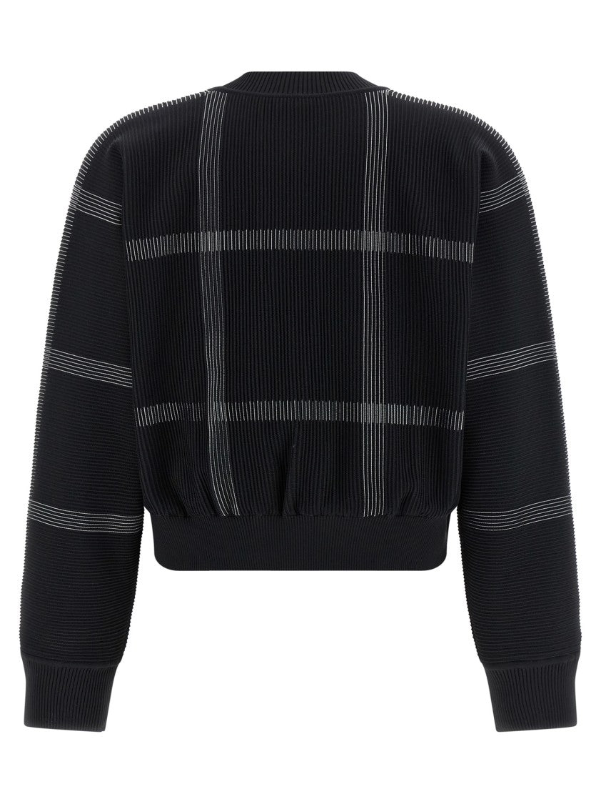 Pleats Please Issey Miyake Crossing Knit' Sweater