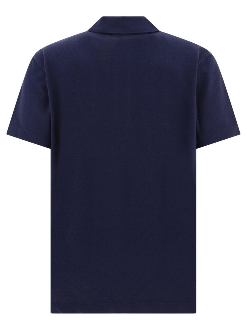 Maison Kitsuné Short-Sleeve Polo Shirt With Traditional Collar And Subtle Embroidery