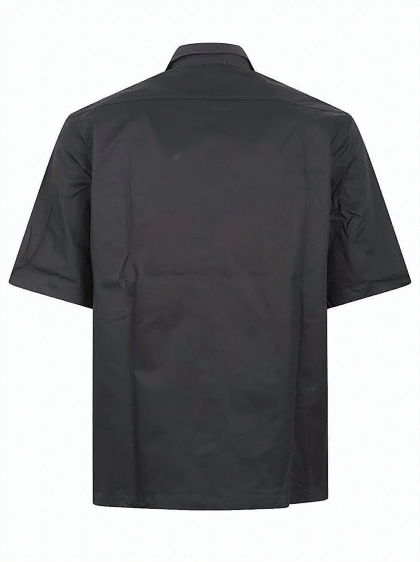 C.P. Company Structured Black Short-Sleeve Shirt With Utility Pockets