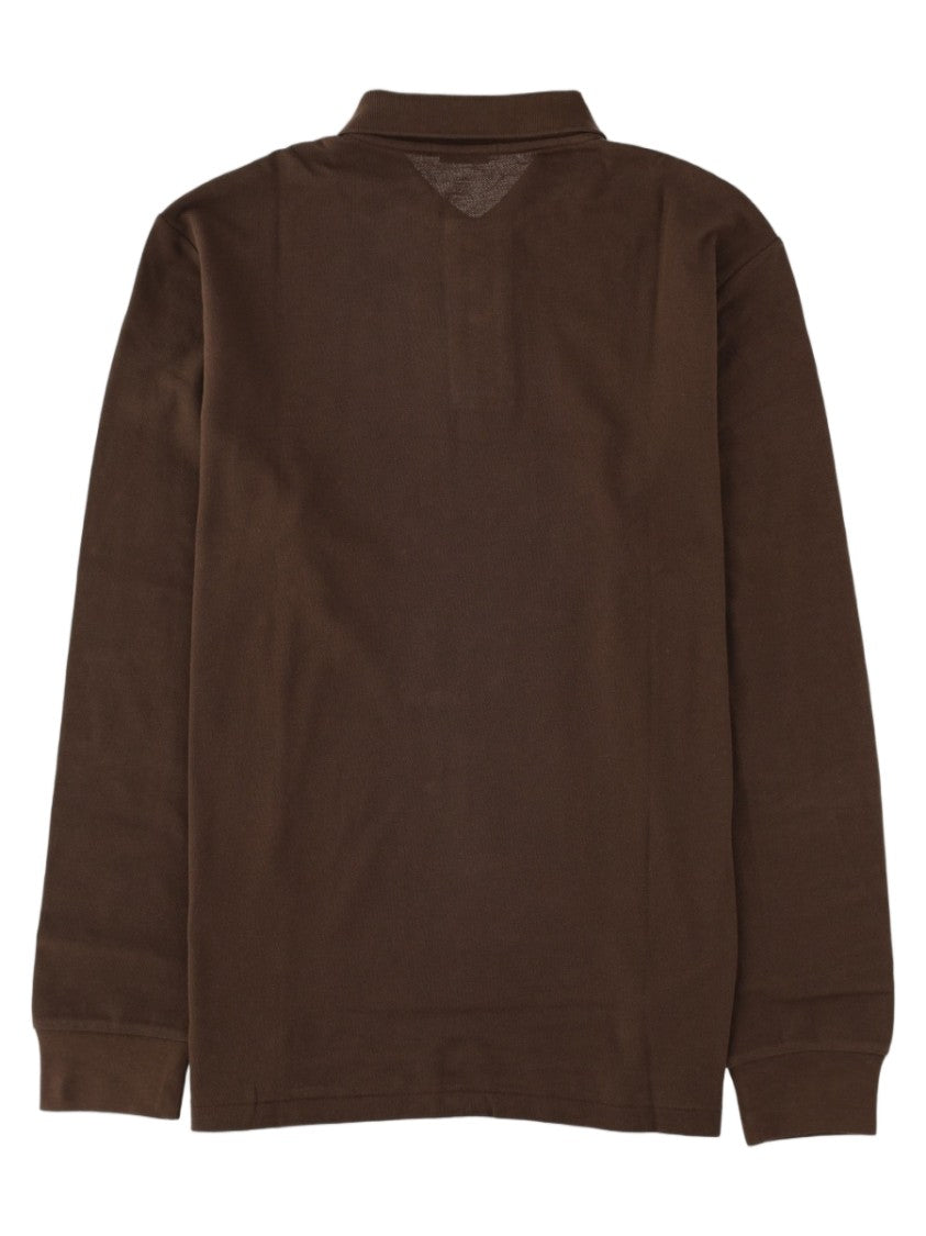 Polo Ralph Lauren Brown Long-Sleeve Cotton Polo Shirt
