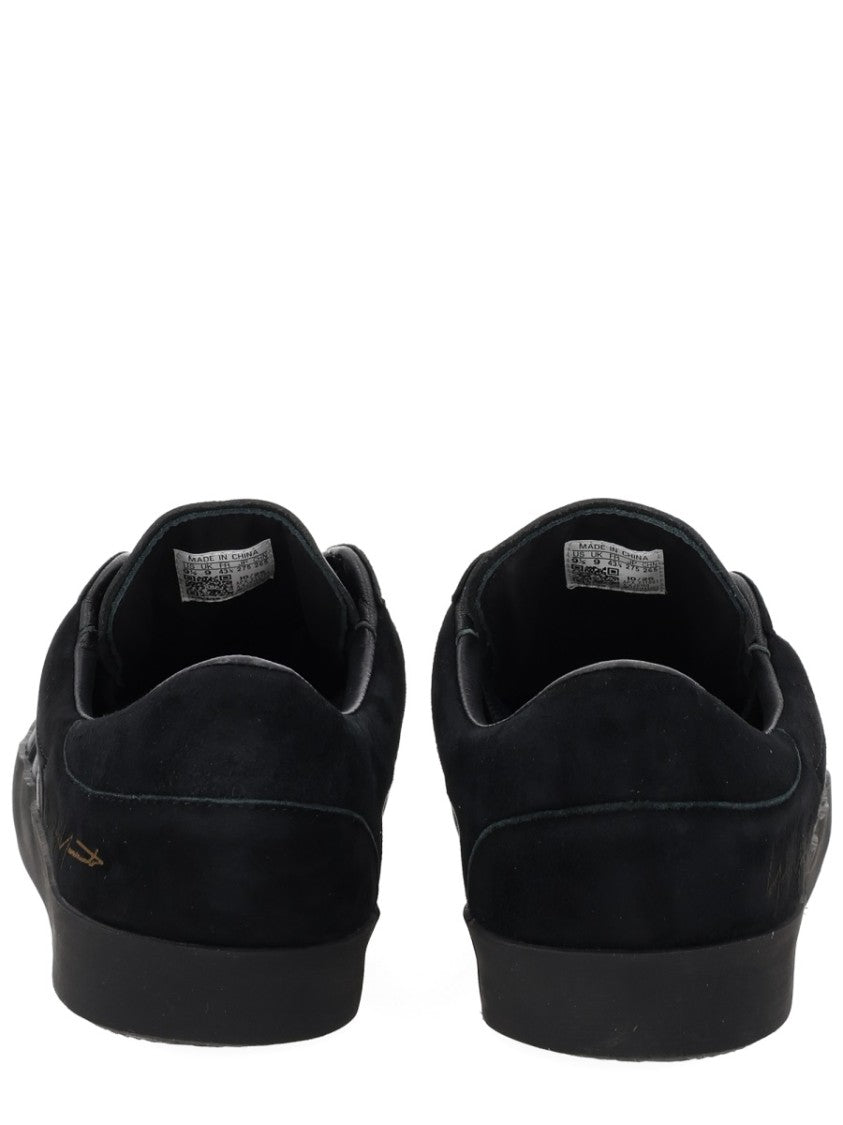 Y-3 Gazelle Black Leather Embossed Sneakers