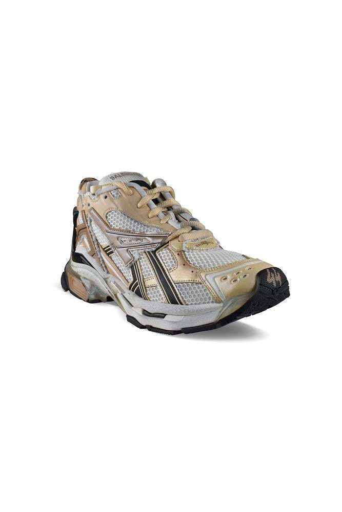 Balenciaga Beige Mesh Nylon Runner Sneakers