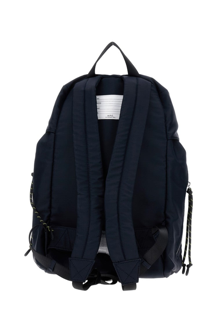 A.P.C. Navy Blue Backpack With Logo Applique
