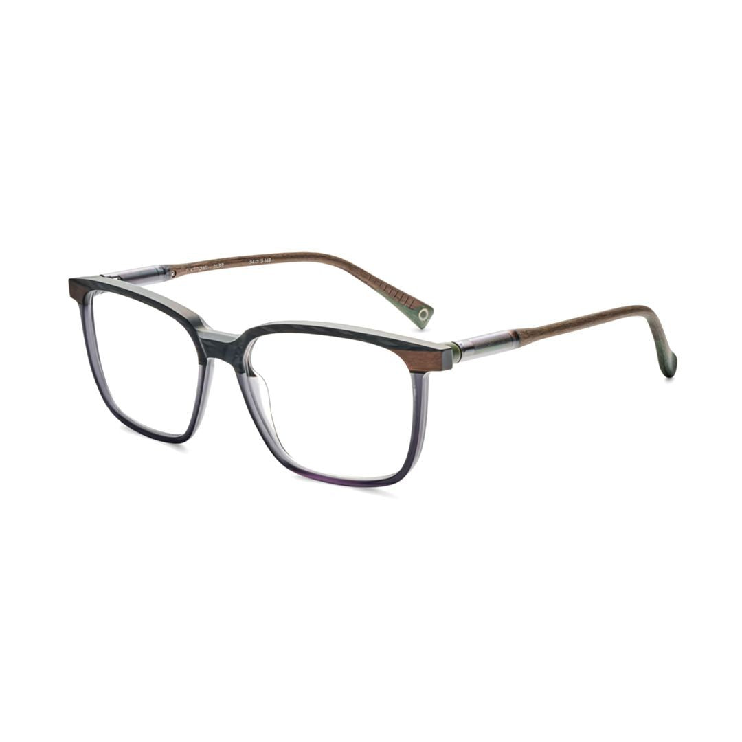 Etnia Barcelona White Oak Rectangular Gradient Eyeglasses With Wood-Like Texture