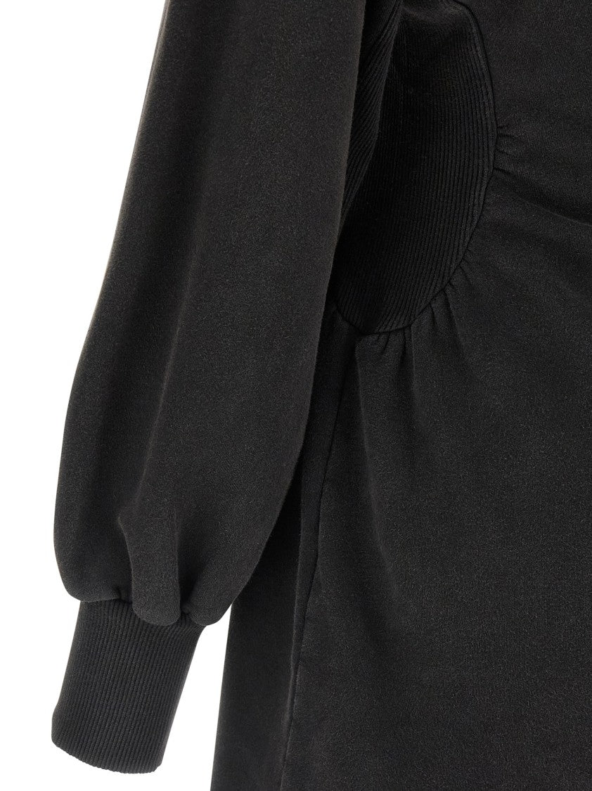 The Attico V-Neck Mini Dress With Embossed Logo