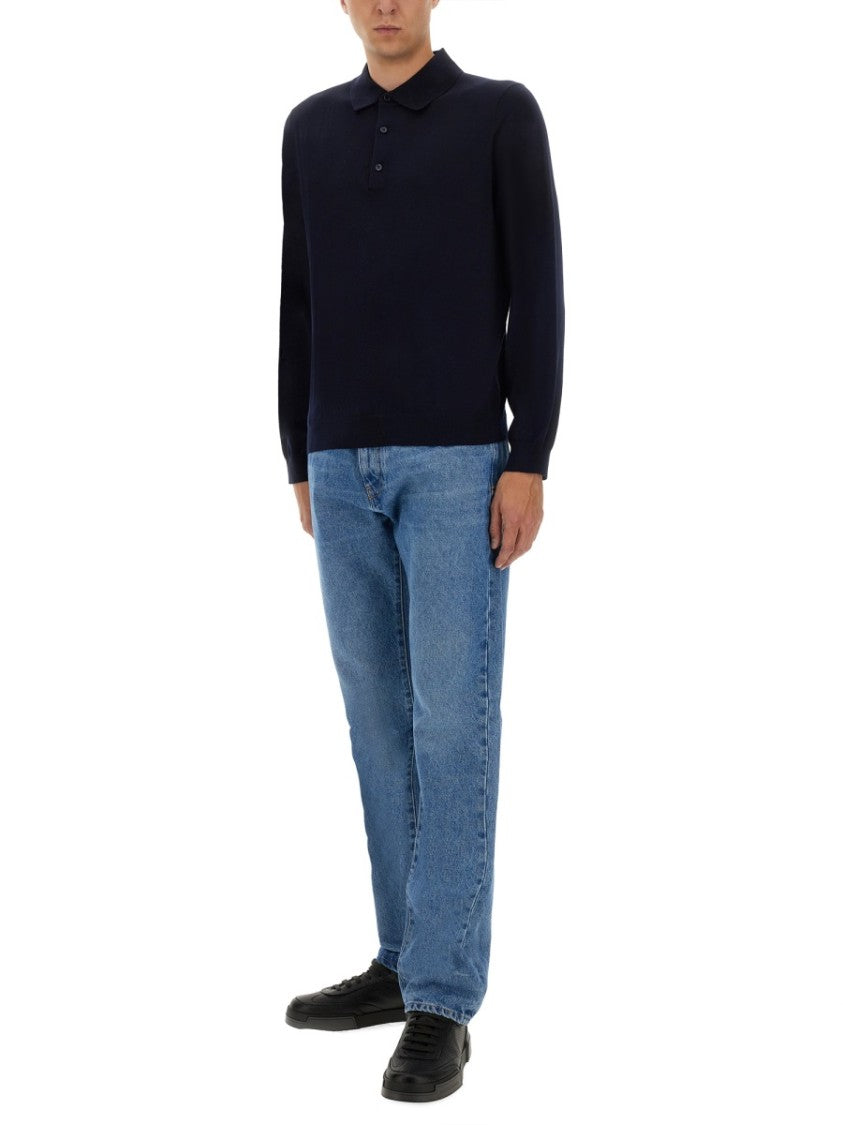 Sunflower Classic Black Wool Polo