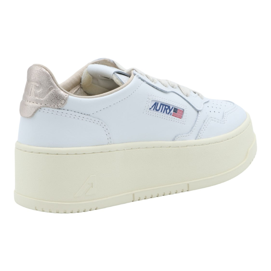 Autry Sneakers With Off-White Platform Sole And Metallic Accents